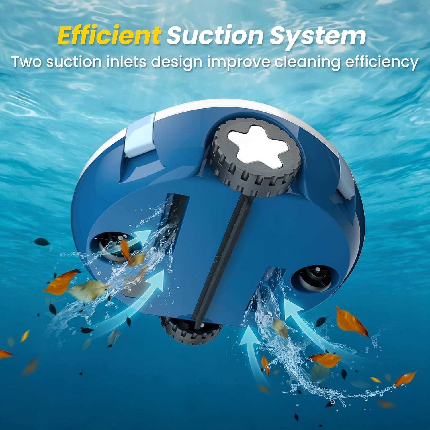 Cordless Robotic Pool Cleaner – 120 Mins Runtime & Powerful Suction for Easy …