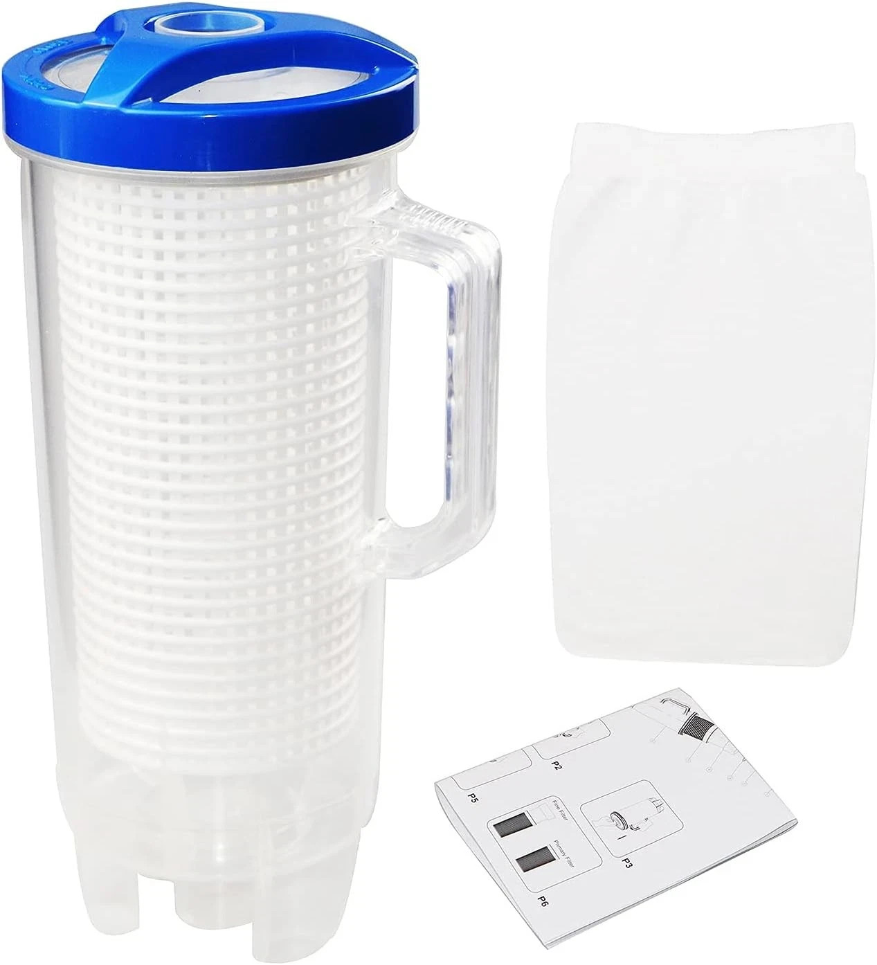Large Pool Leaf Canister Catcher, in-line Filter White