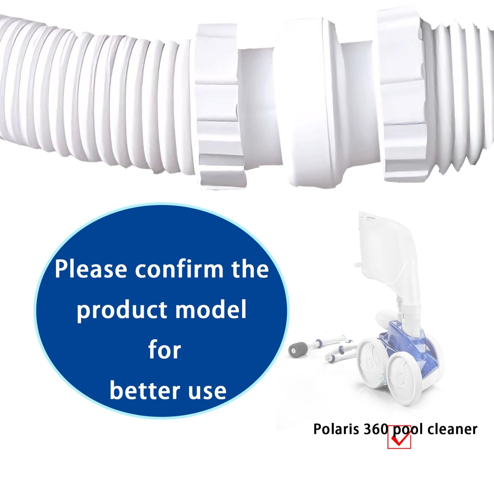 Pool Cleaner Replacement Swivel Kit Hose Connector 9-100-3002, 3 Joints, 6 Nuts