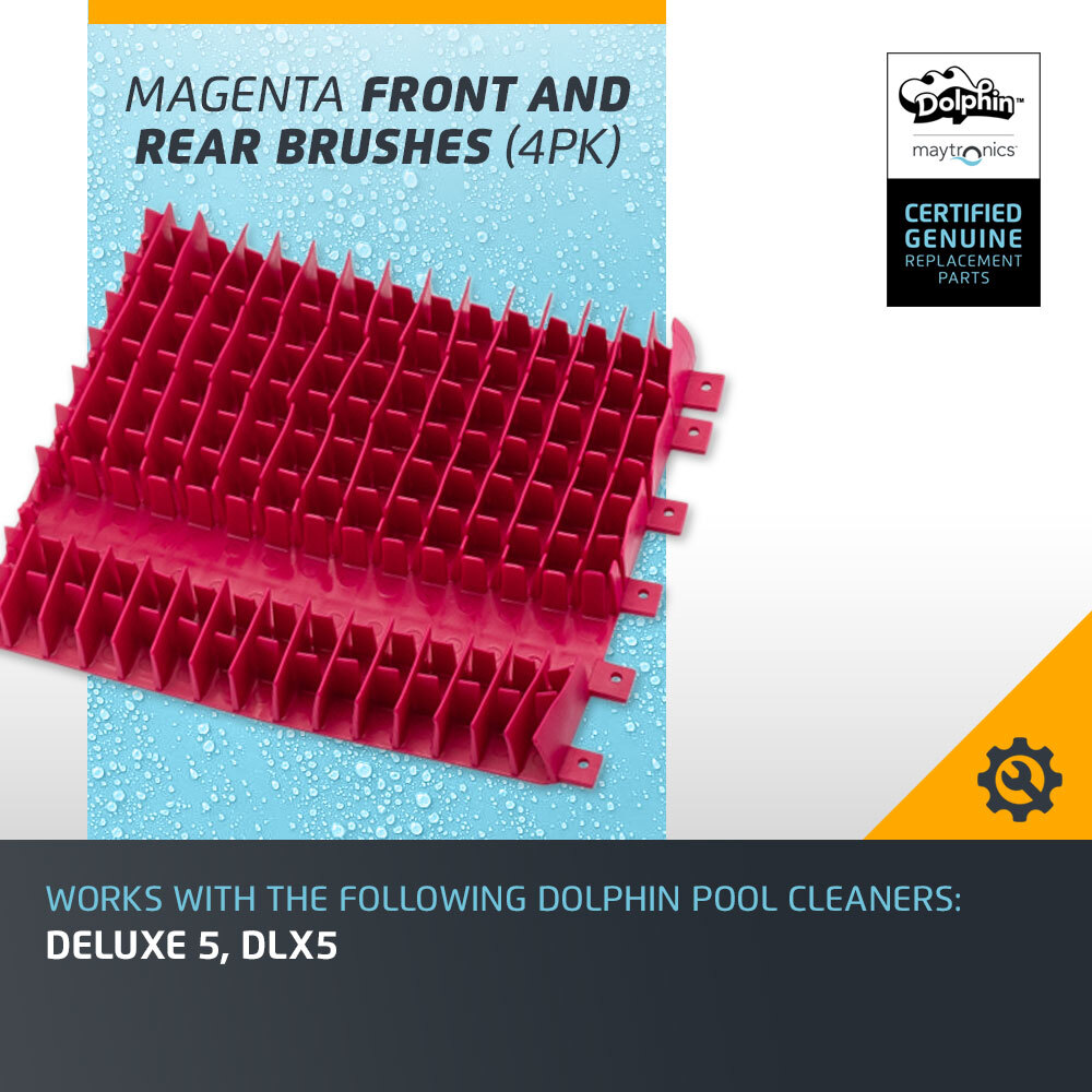 Dolphin Red Climbing Brushes 4 Pack for Triton Plus Supreme & Wave Cleaners