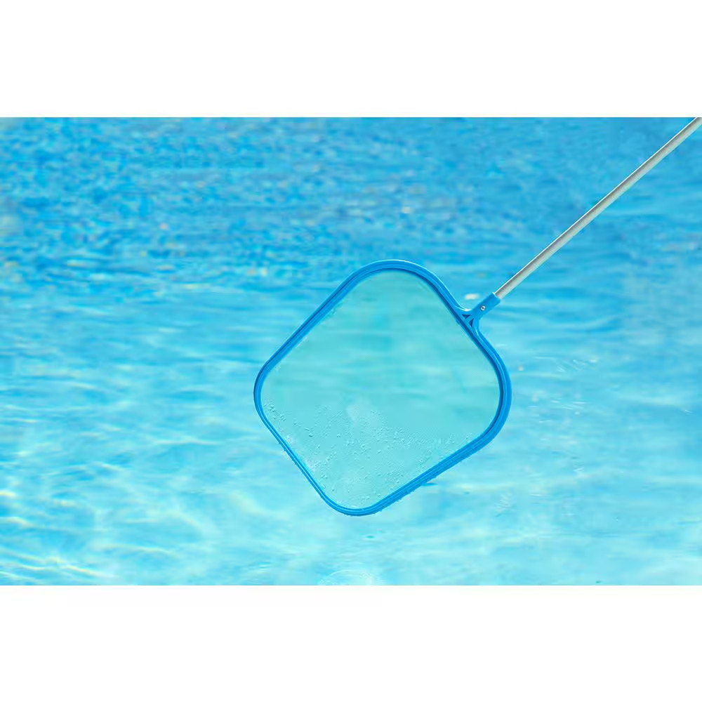 Swimming Pool and Spa Leaf Skimmer with 4 Ft. 2-Piece Pole