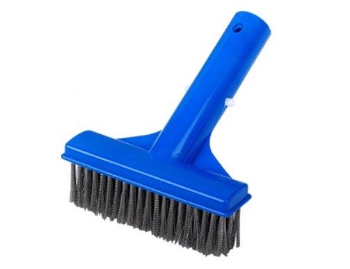 5&Prime; Swimming Pool Spa Algae Brush W Stainless Steel Bristles Plastic Blue Handle