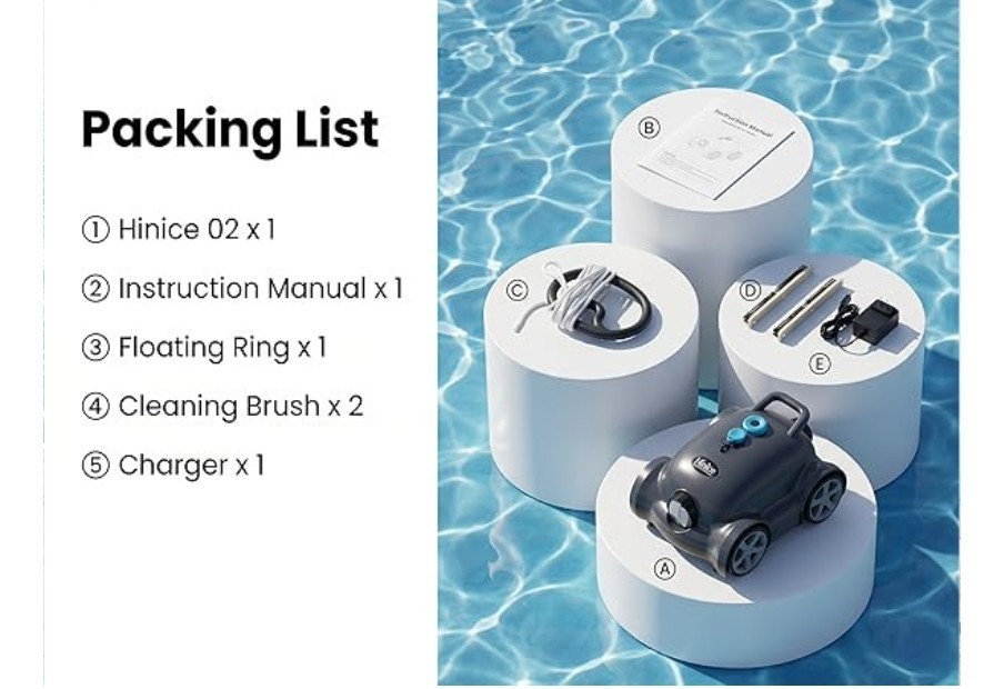 Robotic Pool Cleaner🌞 Automatic Pool Vac☀️ Cordless Pool Vacuum🌴 BIG 40w Motor
