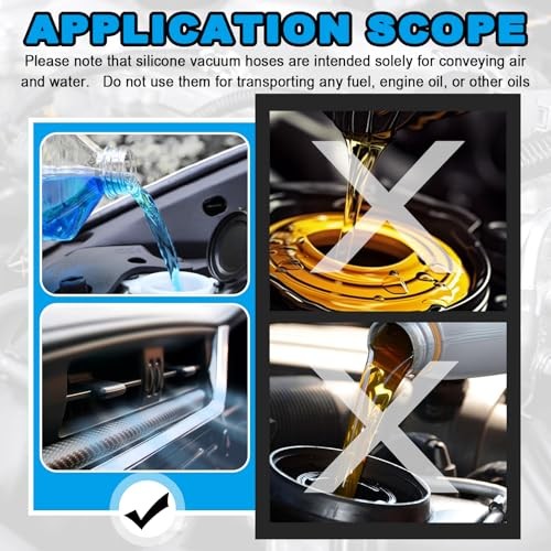 6PCS 5Ft Silicone Vacuum Hose Automotive Kit – ID 94PCS