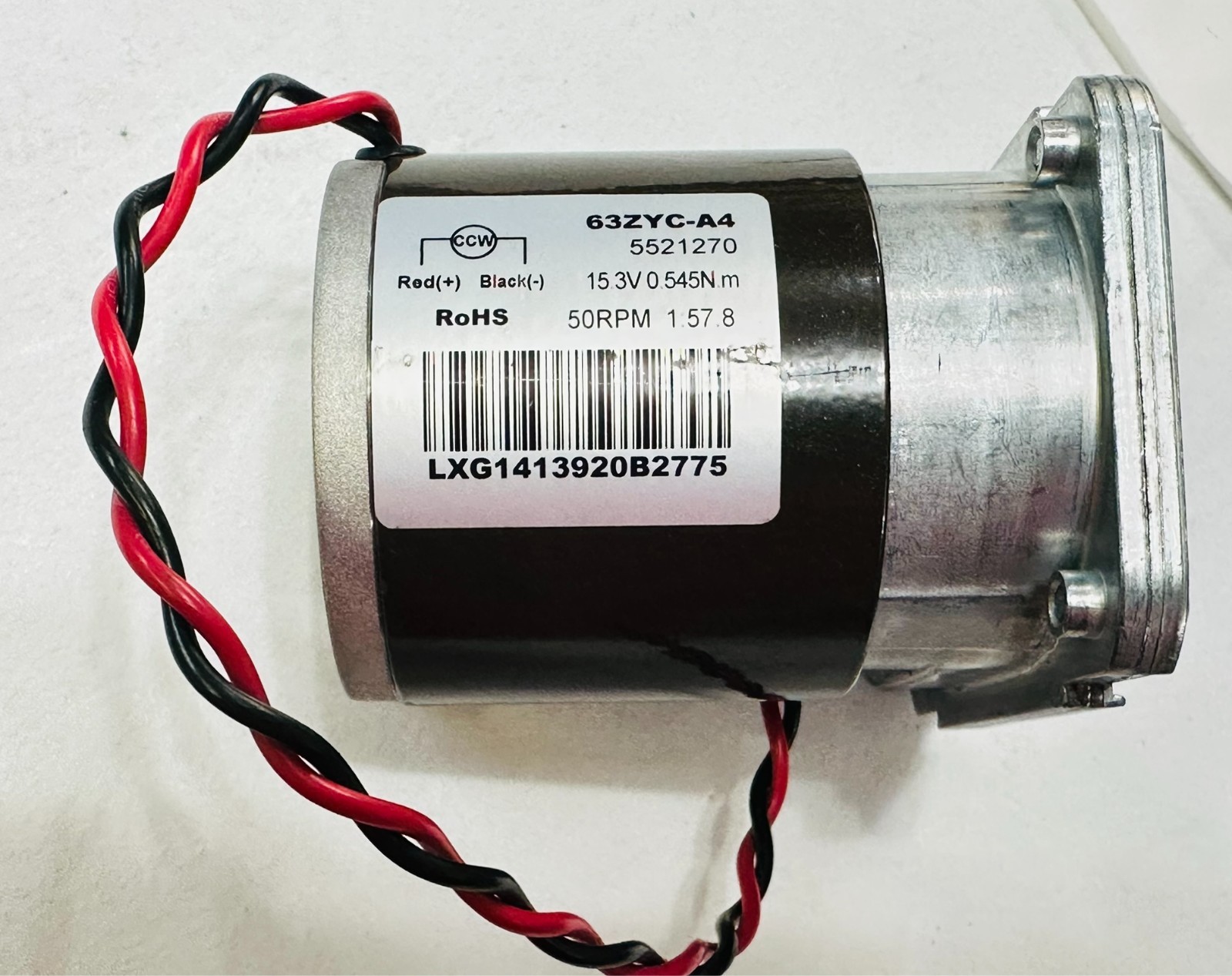 Maytronics Drive Motor 63ZYC-A4 5521270 15.3VDC 50 RPM For Pool Cleaner Robot