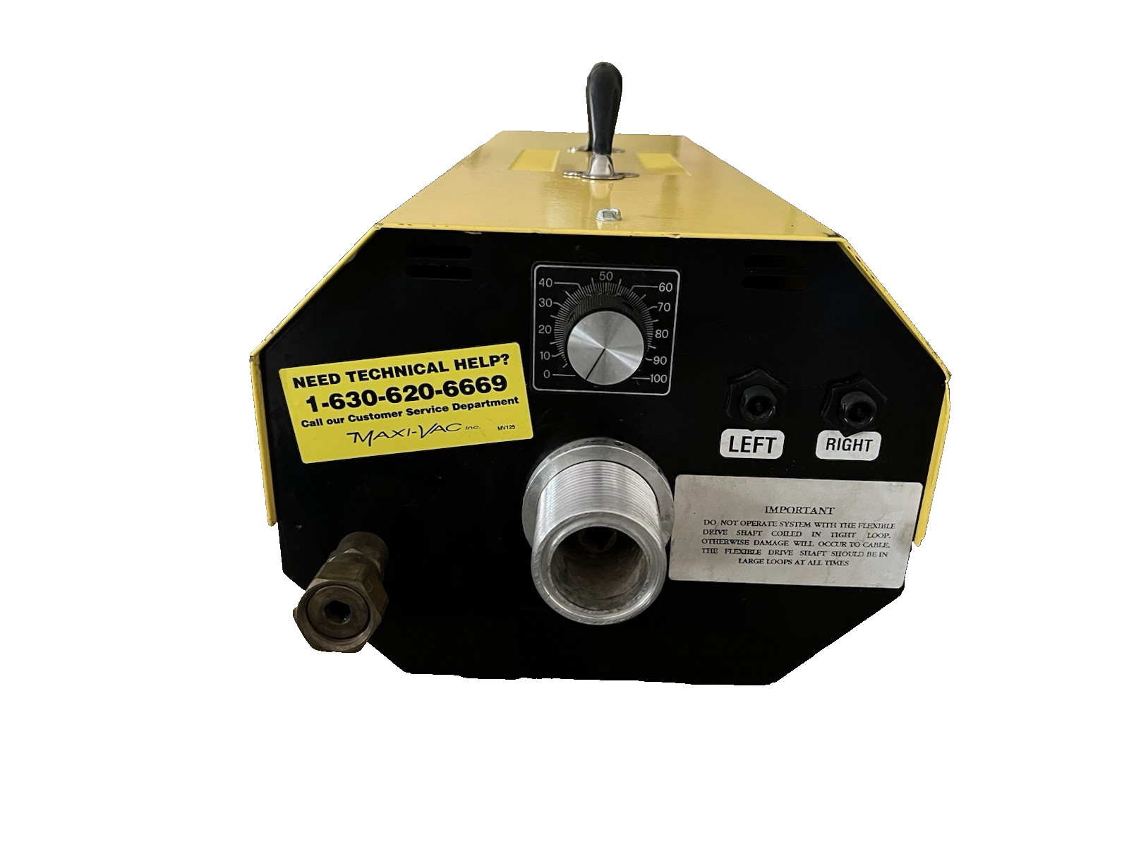 Maxi-Vac Jet Mate JM 1900 R Variable Speed Boiler Chiller Exchanger Tube Cleaner