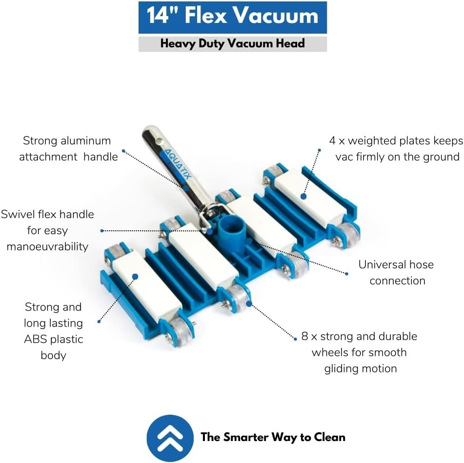 Swivel Heavy Duty Aluminum Pool Vacuum Head – Perfect for Concrete & Plaster