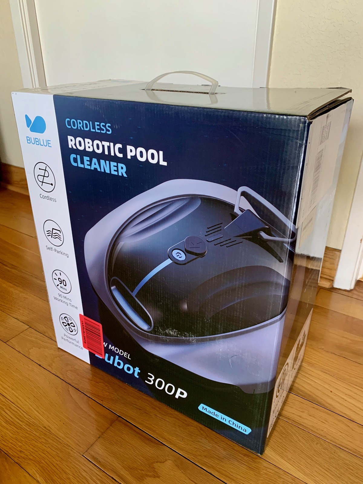 Bubot 300P Cordless Robotic Pool Cleaner, 1.5h Runtime, Auto-Park, 850 Sqft