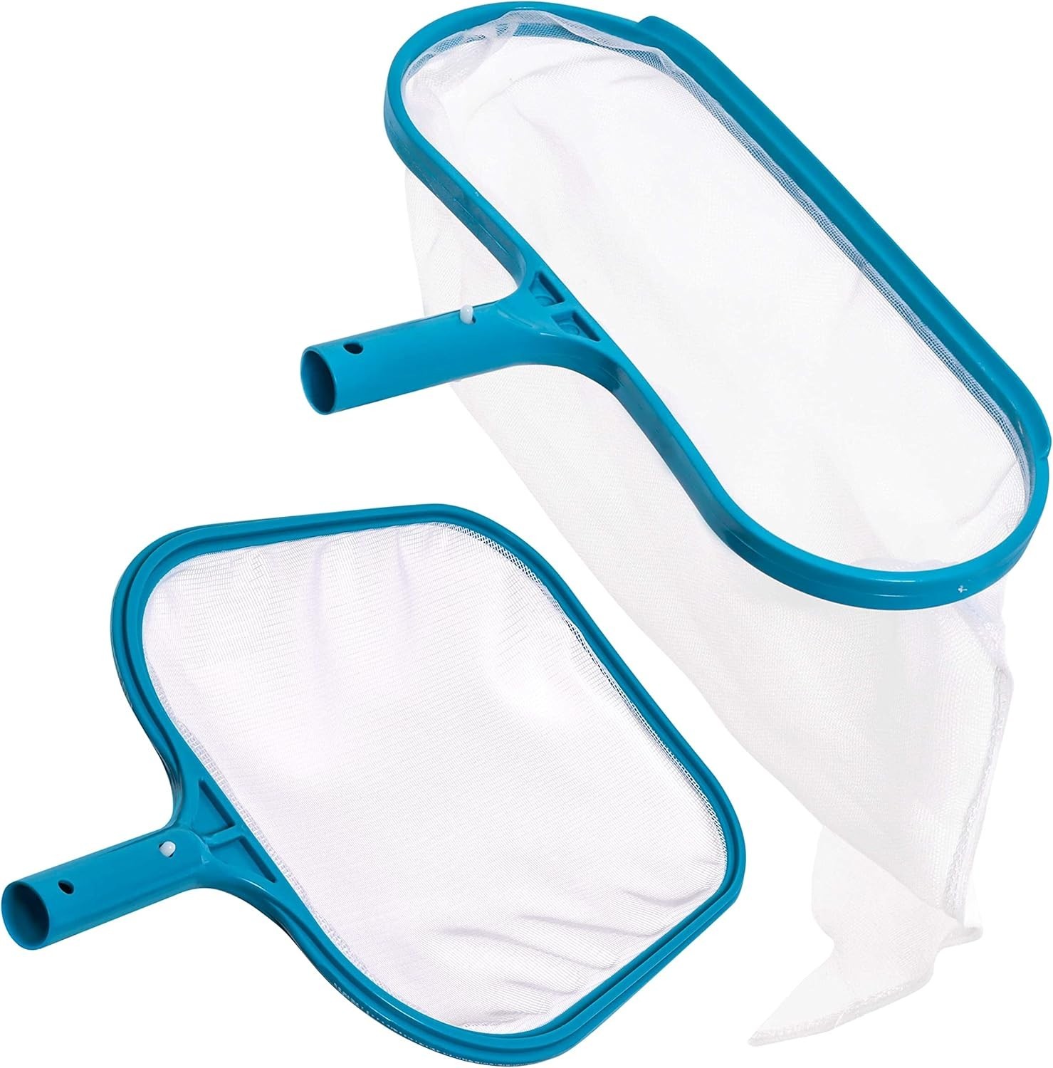 Blue Pool Leaf Skimmer and Rake Combo: Safe for All Pool Types, Easy to Use