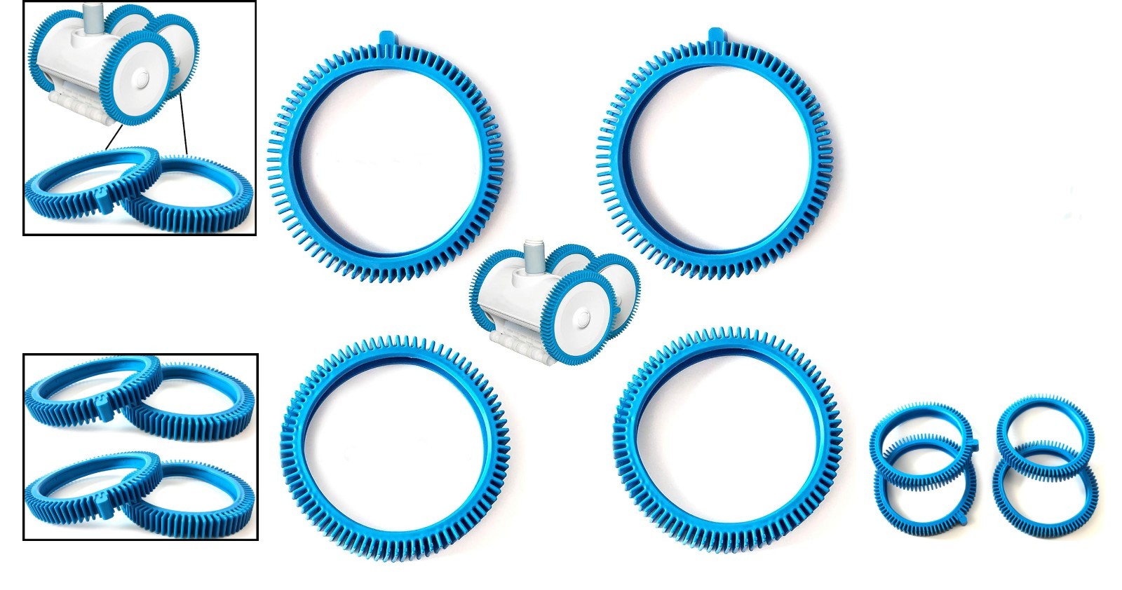 Pool Cleaner Tire Kit – 4-Pack for Poolvergnuegen Models 896584000-143 & 082