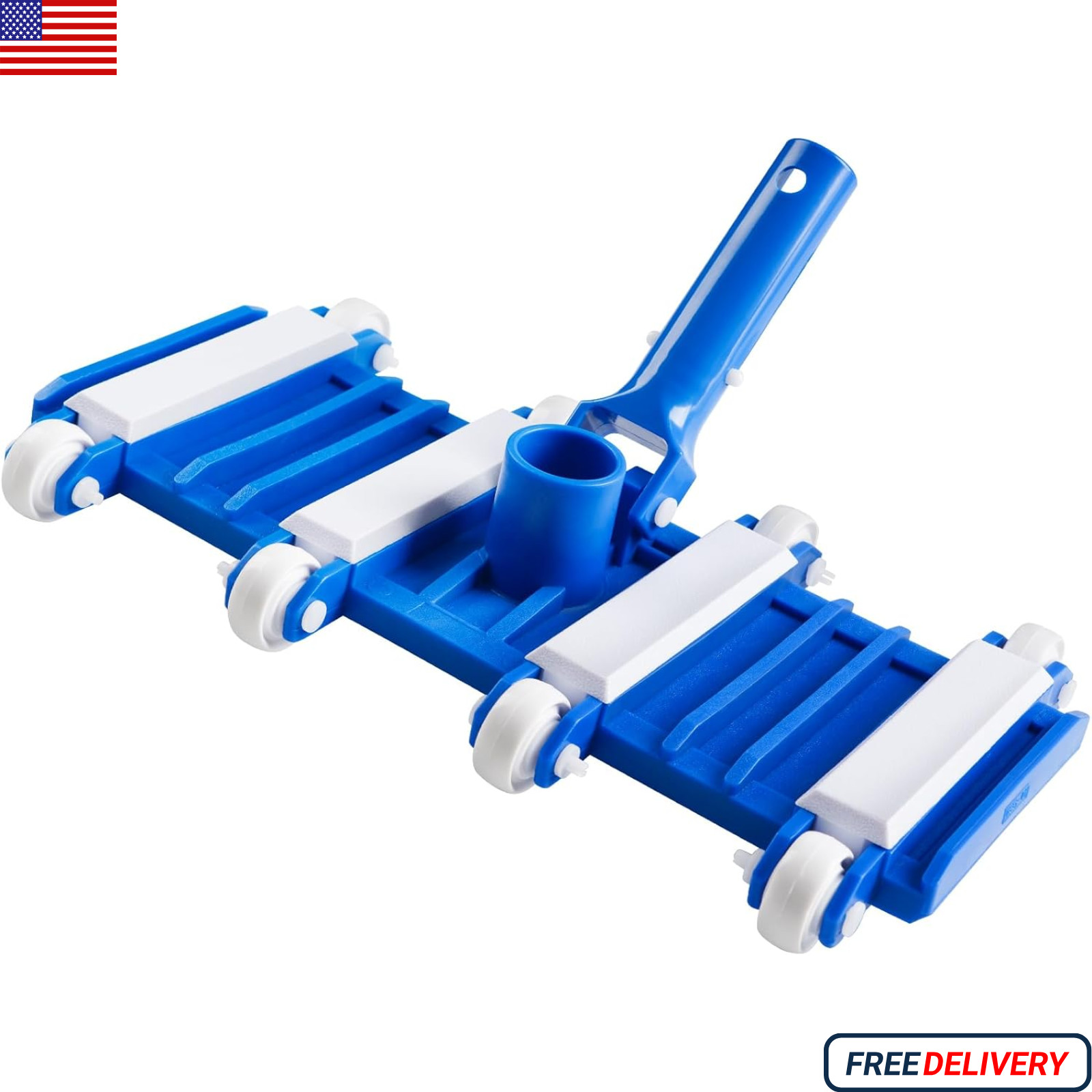 Pool Vacuum Head with Wheels 14&Prime; Heavy Duty Head Pool Cleaner Vac Head Flexible