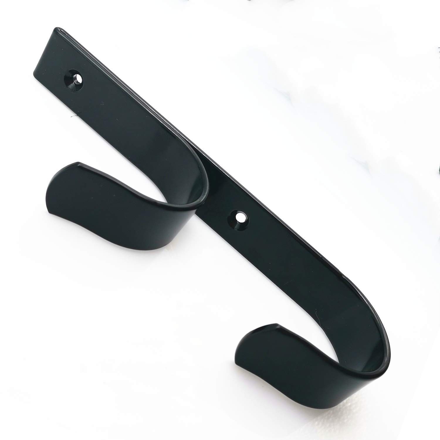 4 PCS Set Wide Pool Pole Hangers Heavy Duty Black Aluminium Holder Hooks with…