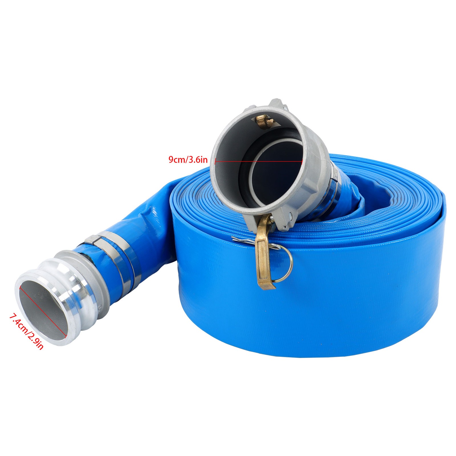 3&Prime;x50FT Pool Backwash Hose, Reinforced PVC Lay Flat Water Discharge Pump Hoses