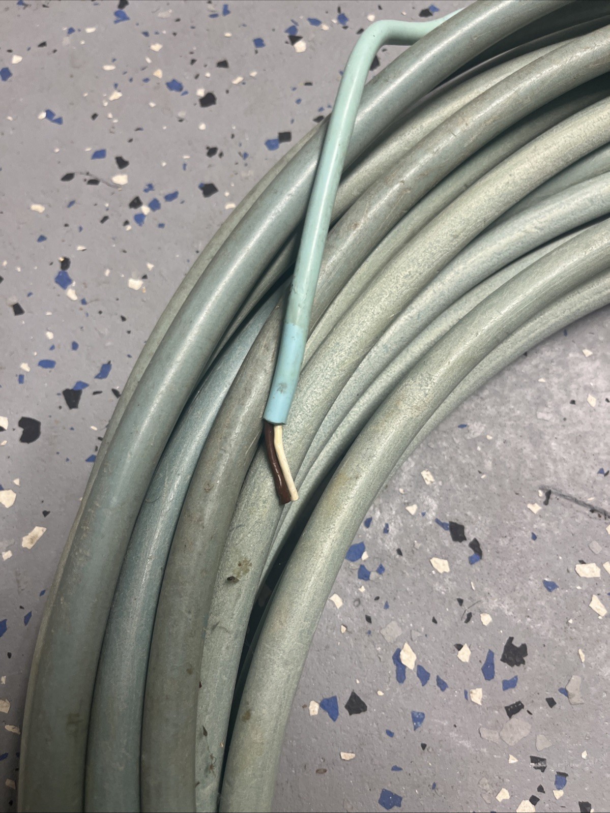 Aquabot Power Supply Cable Floating 50-54 Foot Hard Cover 2 Prong Plug Blue