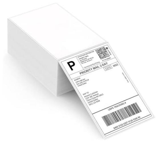 Thermal Direct Shipping Label (Pack of 500 4×6 Per Fanfold) White