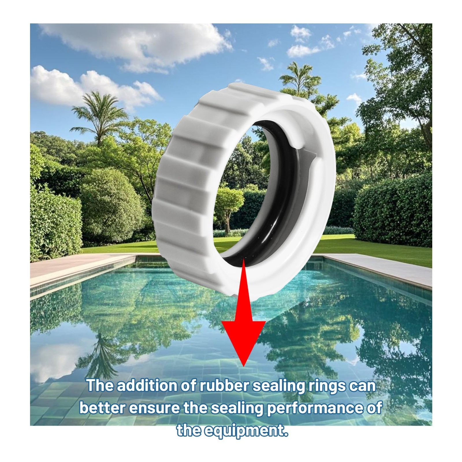 Pool Cleaner Replacement Swivel Kit Hose Connector 9-100-3002, 3 Joints, 6 Nuts