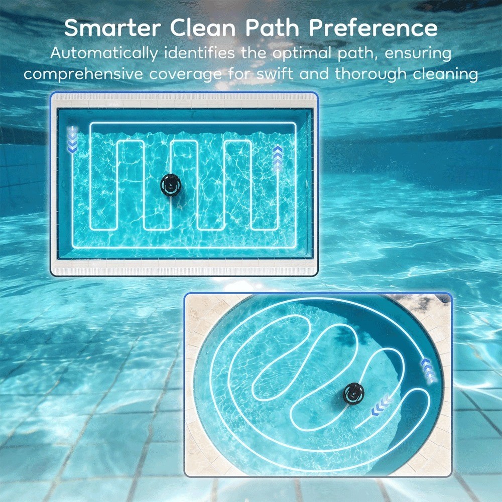Obito H1 Robotic Pool Cleaner Cordless Dual Suction Automatic Bottom Cleaner
