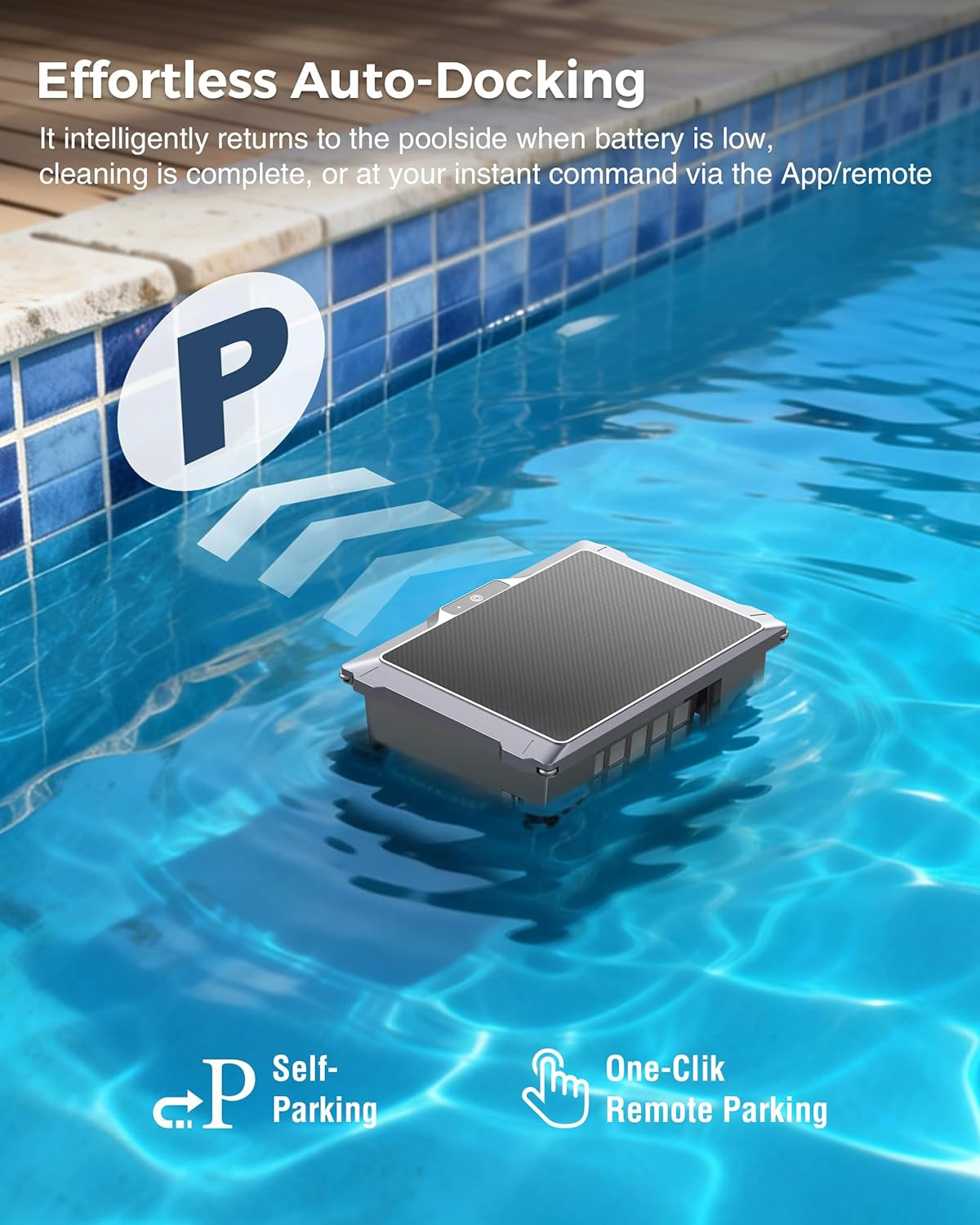 T2B Solar Pool Skimmer Robot via App & Remote Control, 2026 Upgraded Automatic R