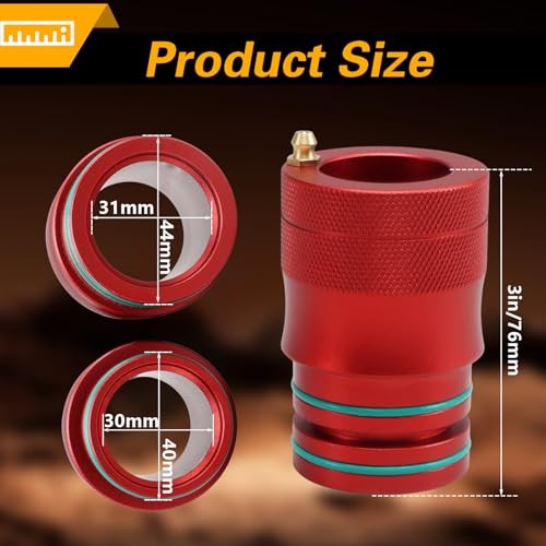 Upgraded 40mm & 44mm Wheel Bearing Greaser Tool with Storage Tube, UTV Front