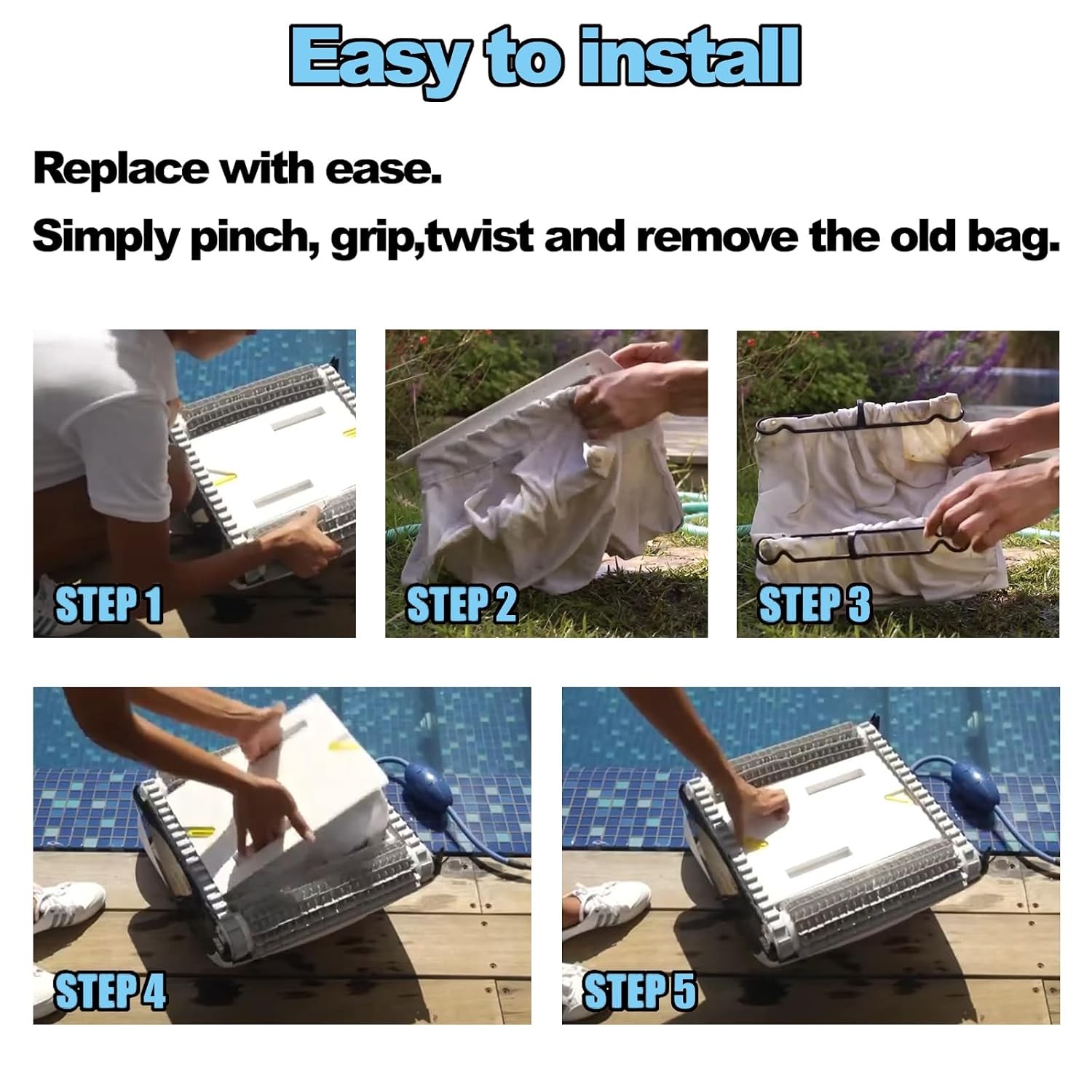 Pool Cleaner Replacement Fine Filter Bag for Aquabot Filter Bag A8111PK | Pool V