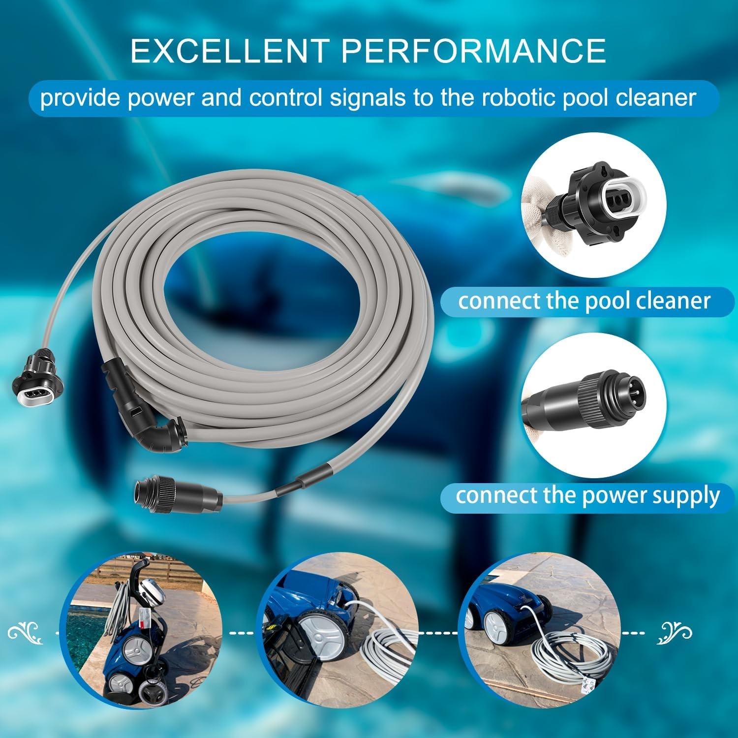 R0516800 Floating Cable for Polaris Sport Pool Cleaner 9300/9350/9400/9450 60FT