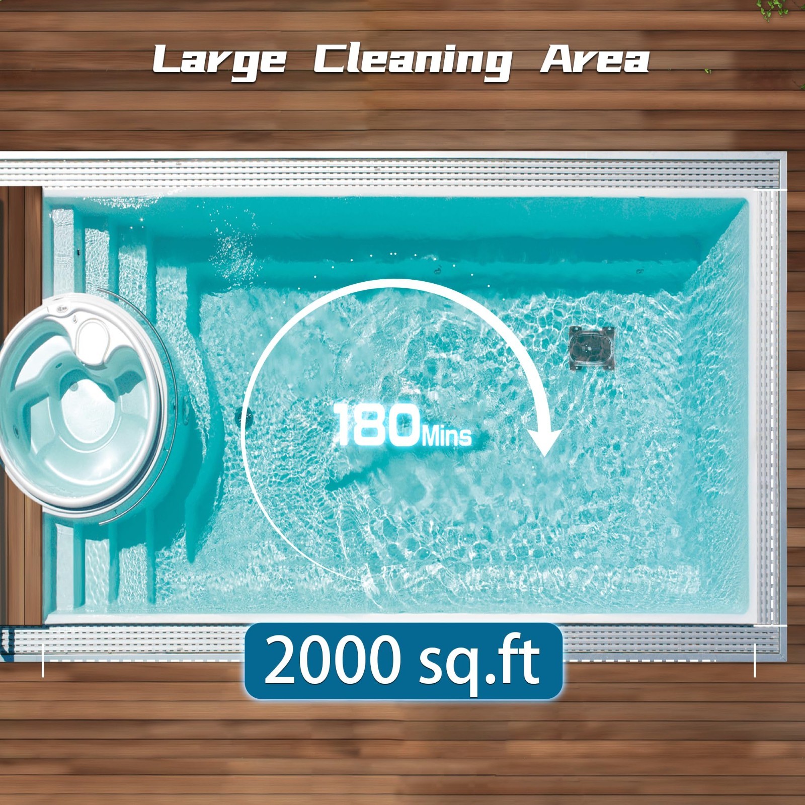 2026 Seauto Pool Robot Cleaner Cordless Automatic for Above Ground Pools