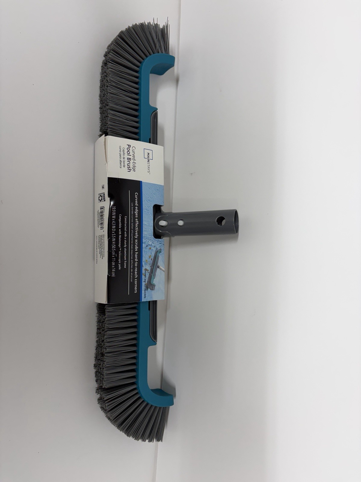 Combo Pack -1Teal & Gray Pool Leaf Rake and 1Pool Brush with Aluminum Frame