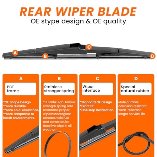 24&Prime; 18&Prime; 14&Prime; Wiper Blades Set for Mazda CX5 2017-2025/ CX9 2017-2023, Exact OEM