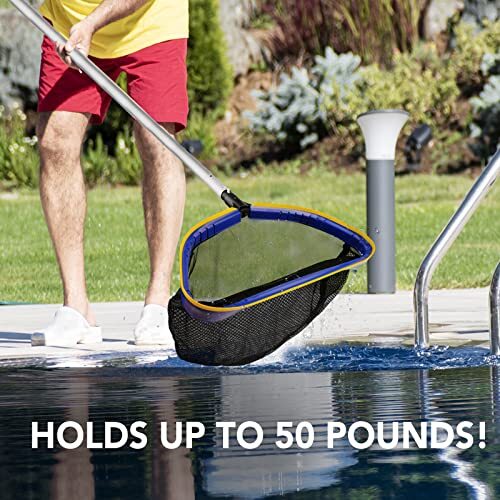 POOL SKIMMER NET Leaf Rake with Telescopic Pole for Swimming Pools POOLVIO