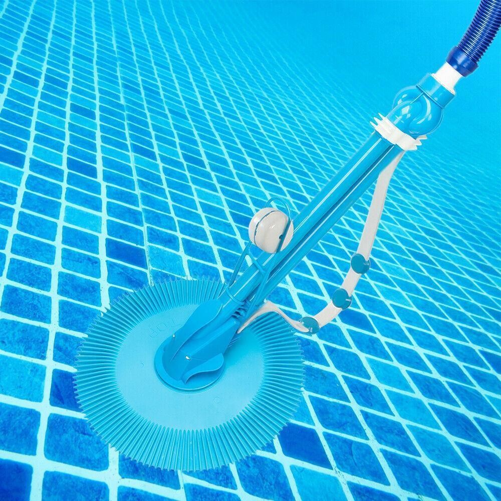 Automatic Suction Vacuum Pool Cleaner In-Ground Aboveground 10 Hose Set Blue