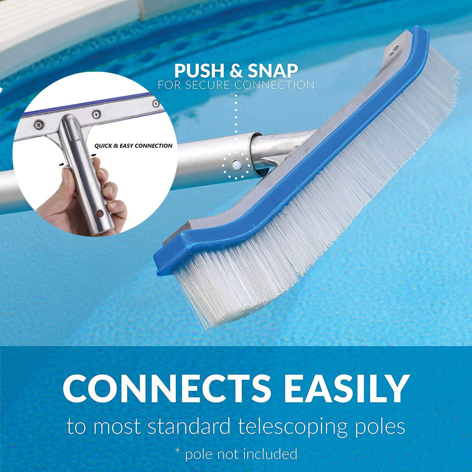 18 Inch Pool Brush Head for Cleaning Pool Walls Inground Pools Tiles Floors