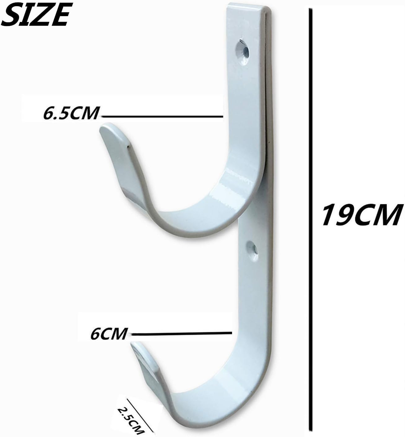 2 PCS Set Wide Pool Pole Hangers Heavy Duty Aluminium Holder Hooks with Screws P
