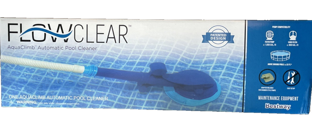 Flowclear AquaClimb Automatic WaterPowered Above Ground Pool Cleaning Vacuum NEW