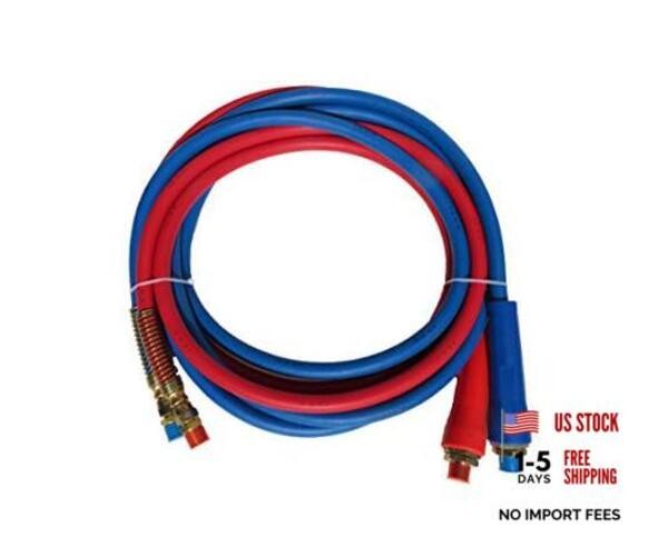 15&prime; Heavy Duty Straight Air Line Hose Assembly with Dura Grips