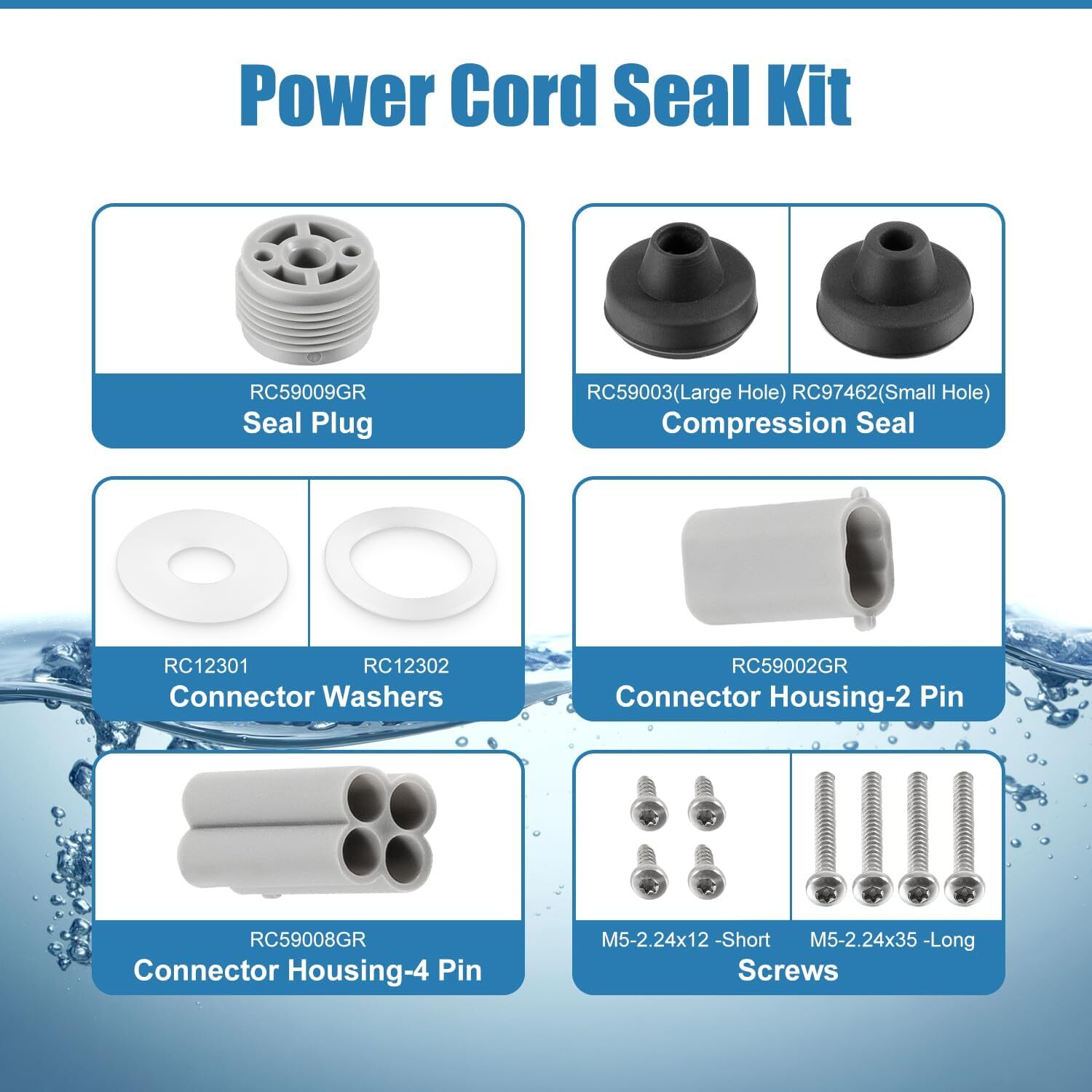 55ft Floating Power Cord RCX50061 Assembly for Hayward SharkVAC XL/TigerShark/QC