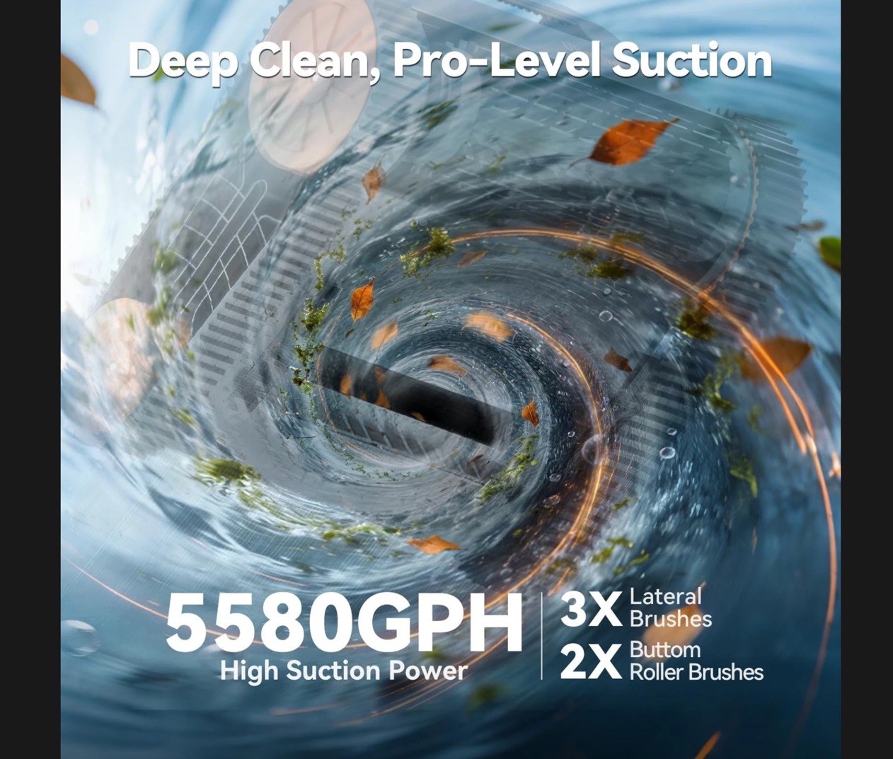 Ultra Ultra Nebula Robotic Pool Cleaner 5580 GPH 3H 180μm Smart Nav
