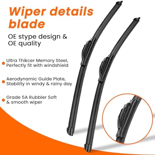 26&Prime; 17&Prime; 12&Prime; Wiper Blades Set for Nissan Pathfinder 2013-2021/ Nissan Rogue