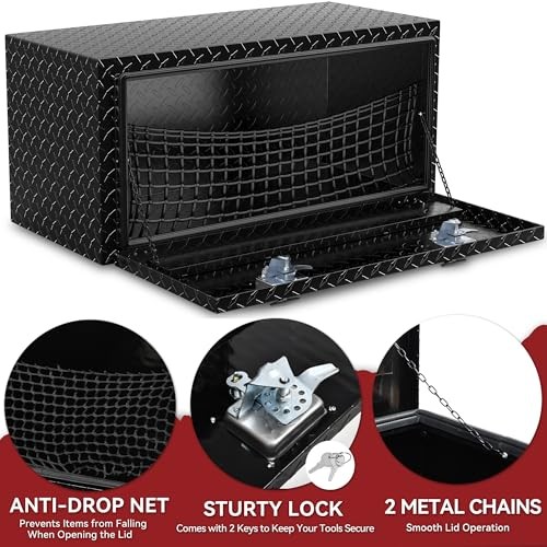 36&Prime; Underbody Tool Boxes – Heavy Duty – Black – 36&Prime;L x 17&Prime;W x 17&Prime;H