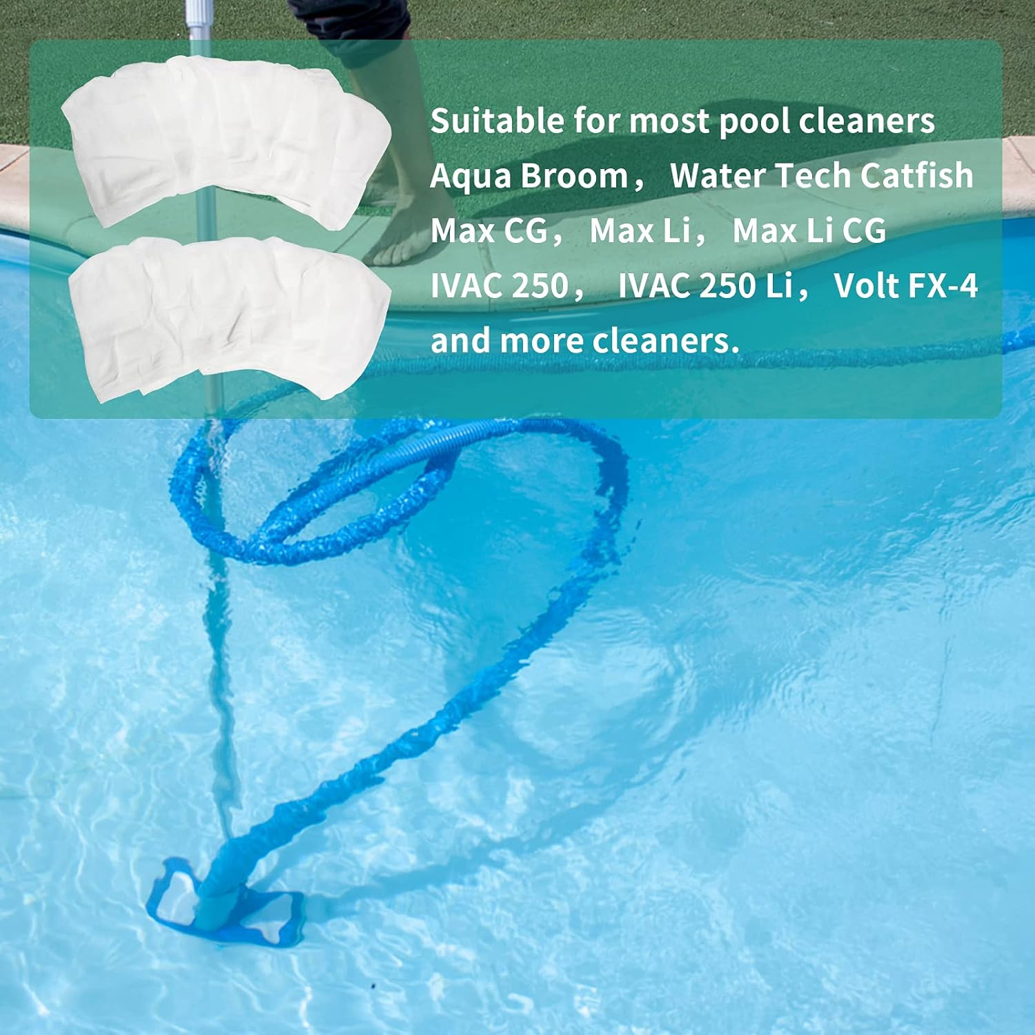 Pool Vacuum Cleaner Micro Filter Bag Compatible with Water Tech Catfish Max CG A