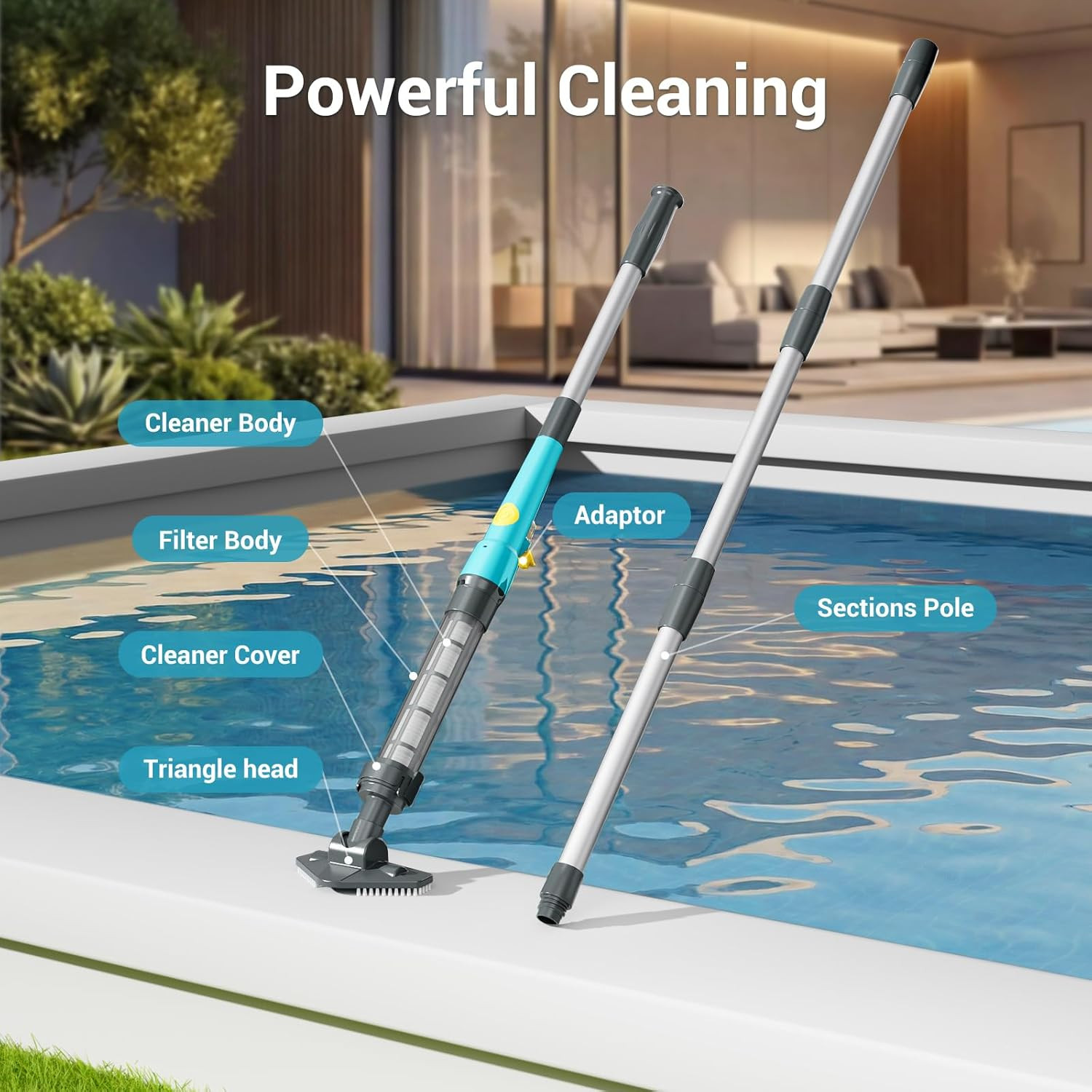 MUTAOMWY Hot Tub Vacuum,Cordless Handheld Pool Vacuum Cleaner – Pool Cleaner for