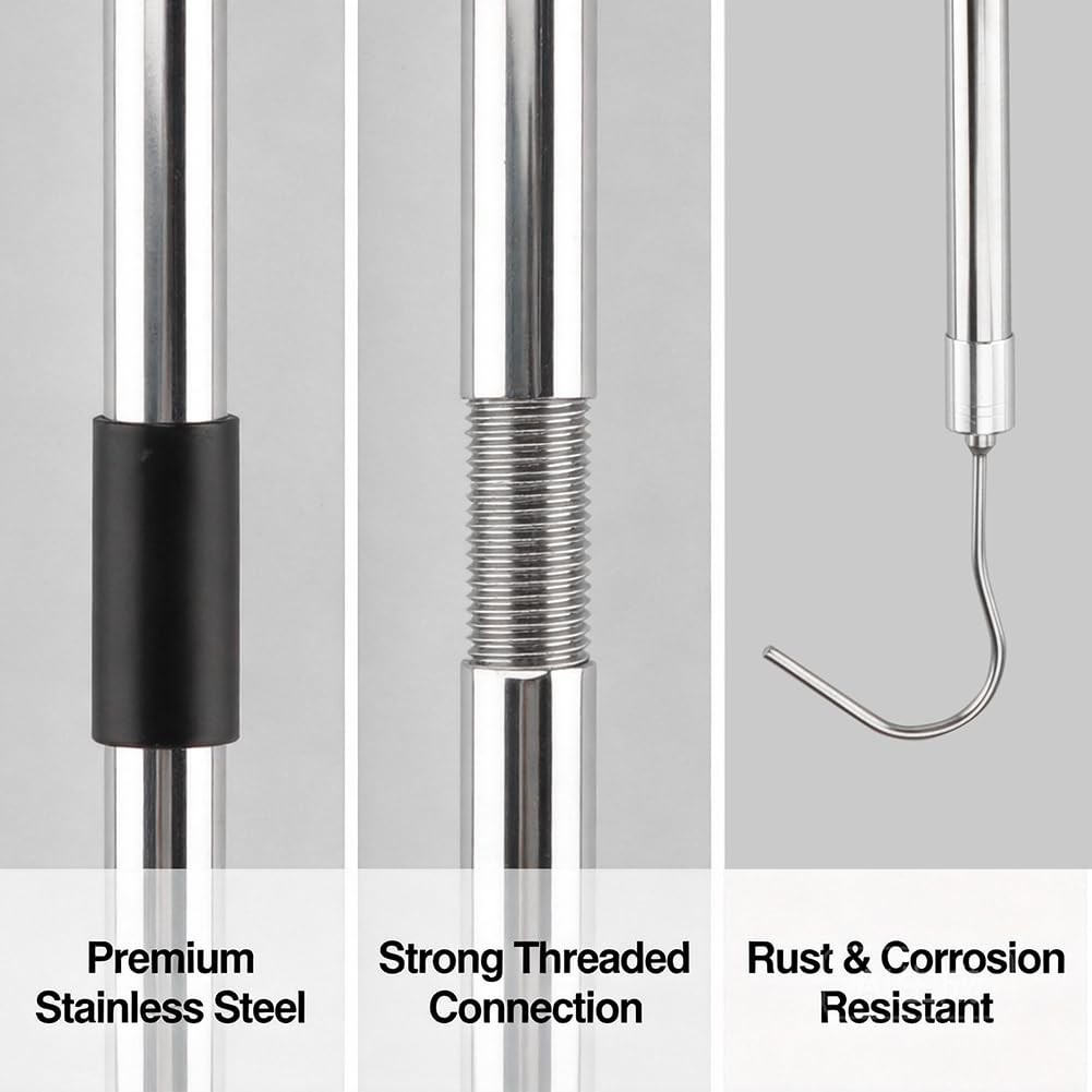 Hook for Robotics Pool Cleaner, with 68 Inches Adjustable Stainless Pole, Poo…