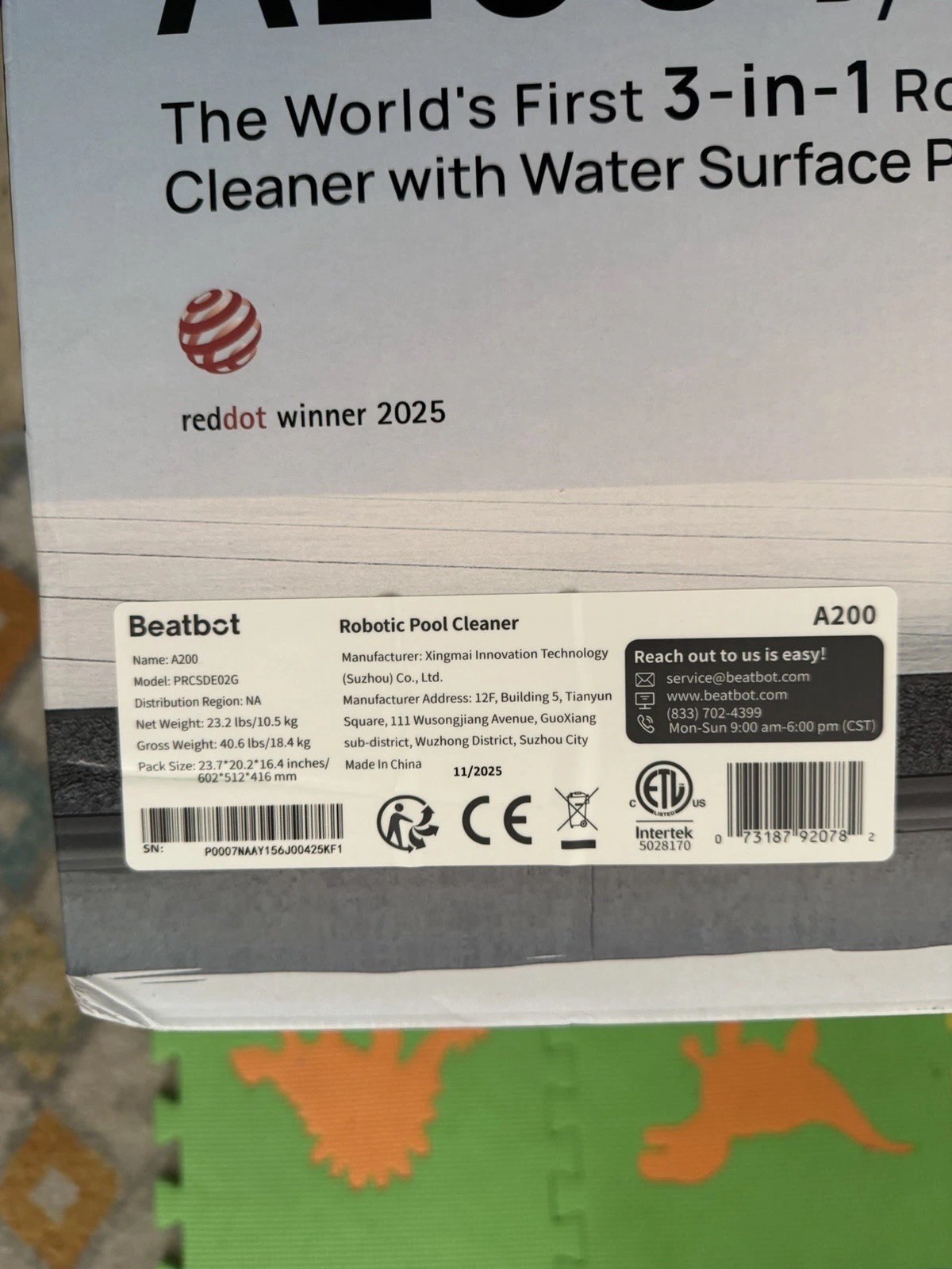 Beatbot A200 3-in-1 Robotic Pool Cleaner $999 Retail! FACTORY SEALED!