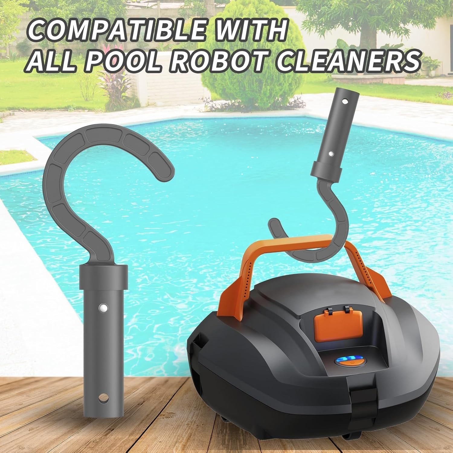 Water-Resistant Hook for Robotic Pool Cleaners – Fits Standard Telescopic Poles