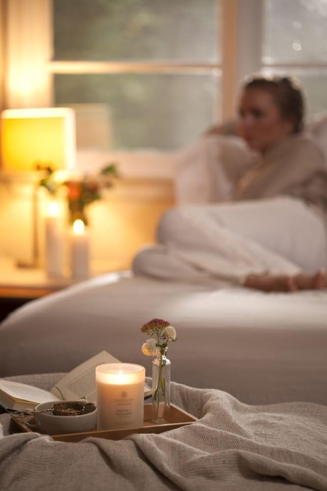 Scented Candle Peace + Tranquility (Cashmere Jasmine) Medium Jar Home Décor