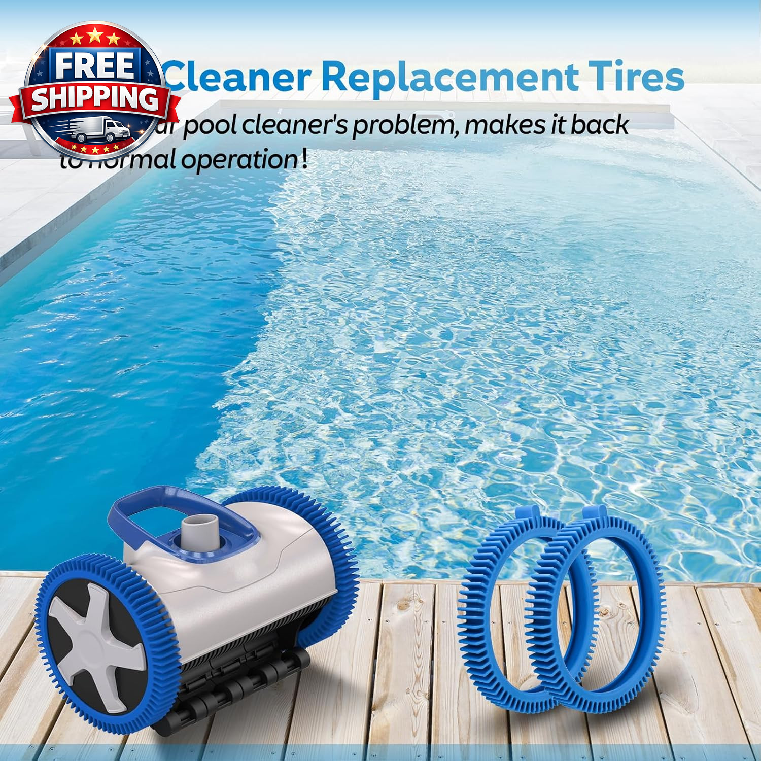 896584000-143 Blue Front Tire Kit with Super Hump Replacement Tires Compatible w