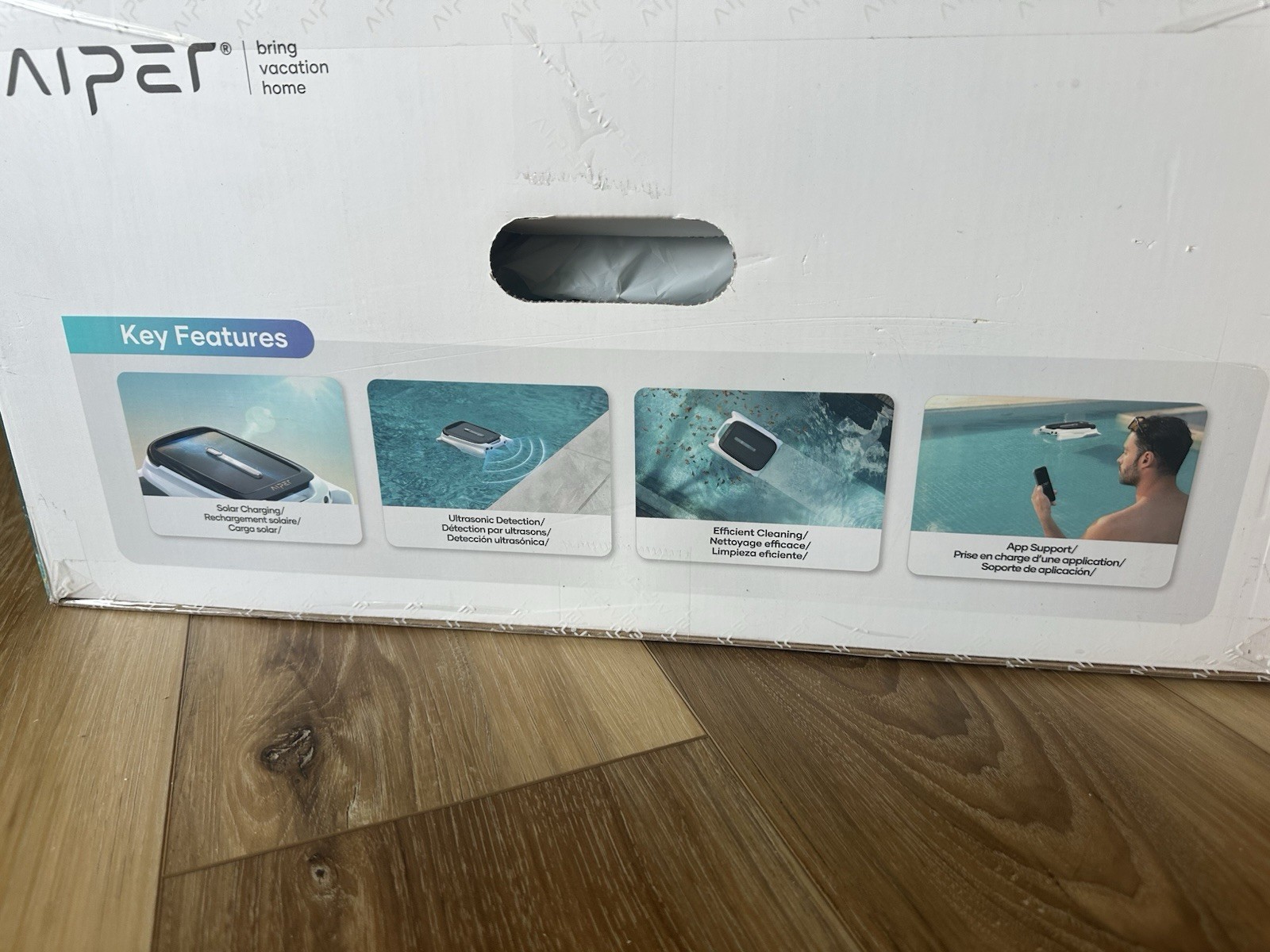 Aiper Surfer M1 Automatic Pool Skimmer Robotic Surface Cleaner Solar-Powered+App