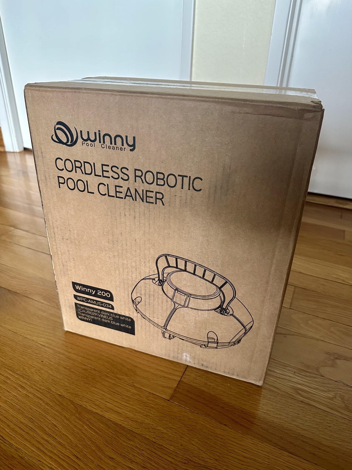 Cordless Robotic Auto Pool Vacuum Cleaner, Self-Parking, 645 Sq.Ft, 60 Min, BLUE