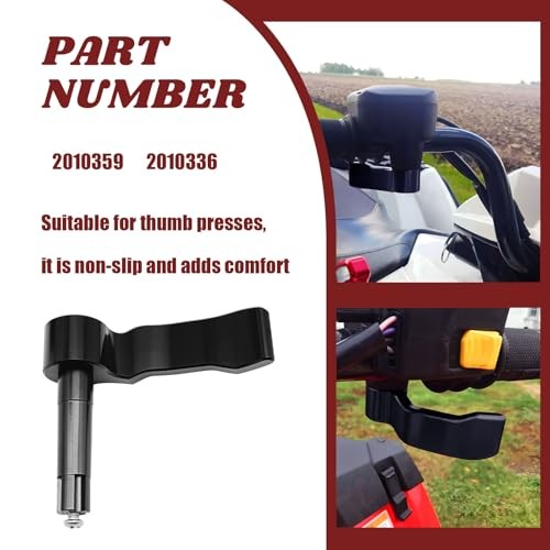 Aluminum Thumb Throttle Control Lever – Direct Fit for Polaris Sportsman Black