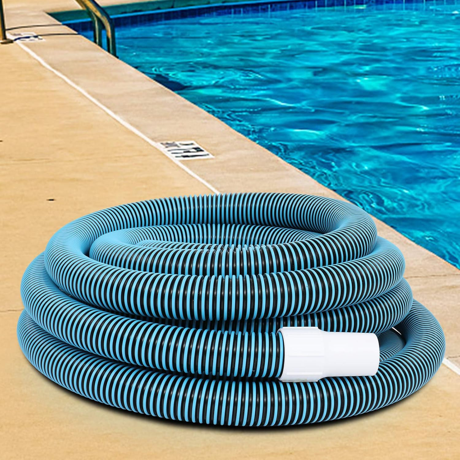 Swimming Pool Vacuum Hose, 1-1/2-Inch X 50-Feet, Blue
