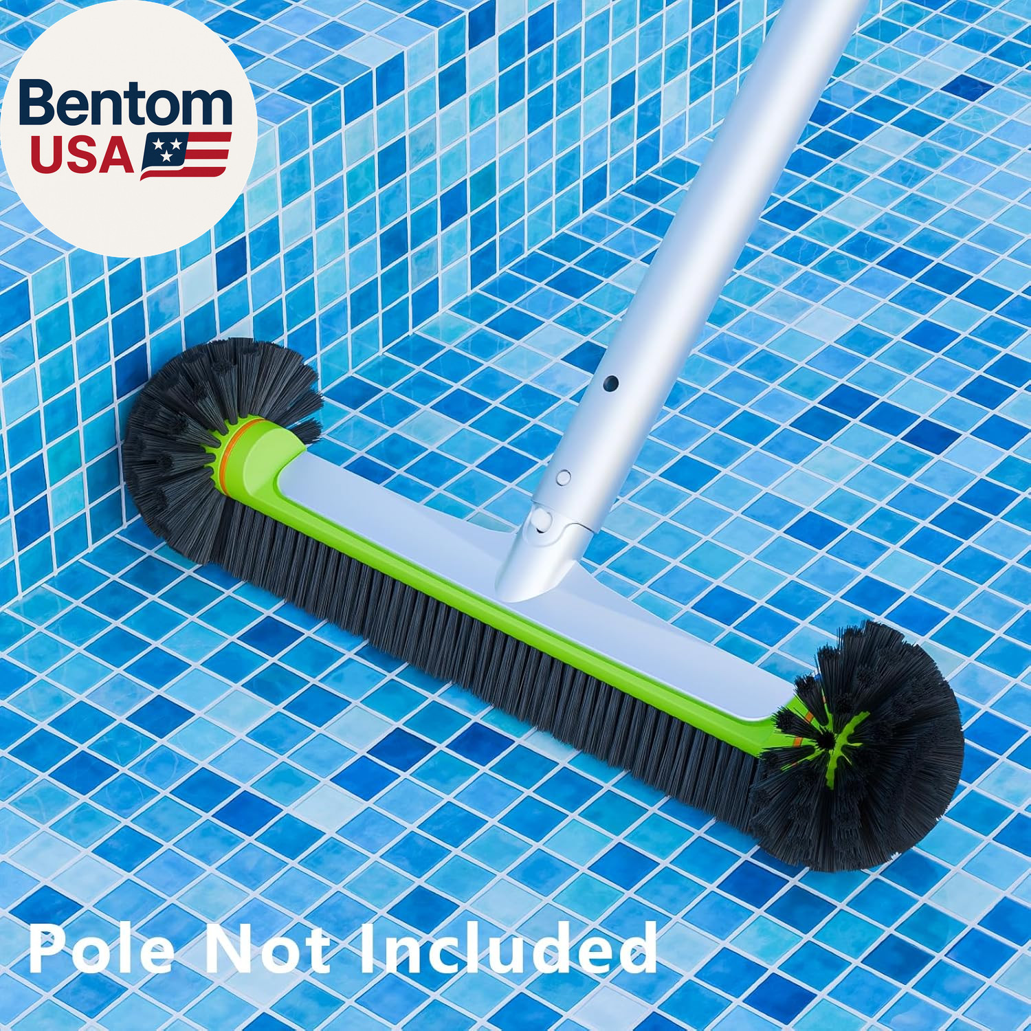 Pool Brush Head for Cleaning Walls,Heavy Duty Inground/Above Ground Swimming Poo